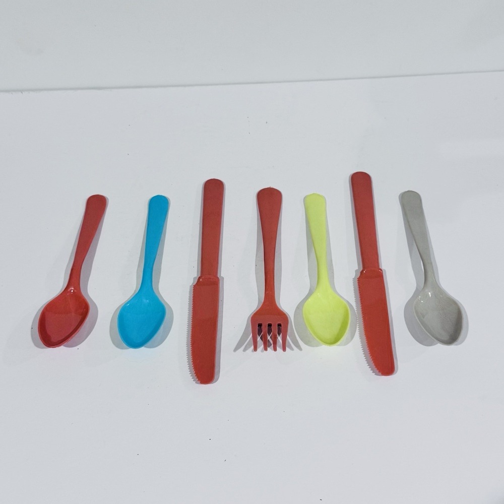 Vintage MCM Gothamware Colorful Plasticware Utensils Mixed Lot of 7 Pieces